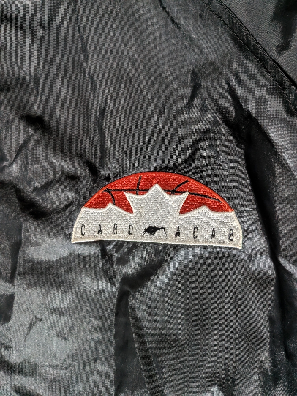 Vintage CABO ACAB Basketball Referee Windbreaker Jacket Black Nylon - Picture 2 of 4